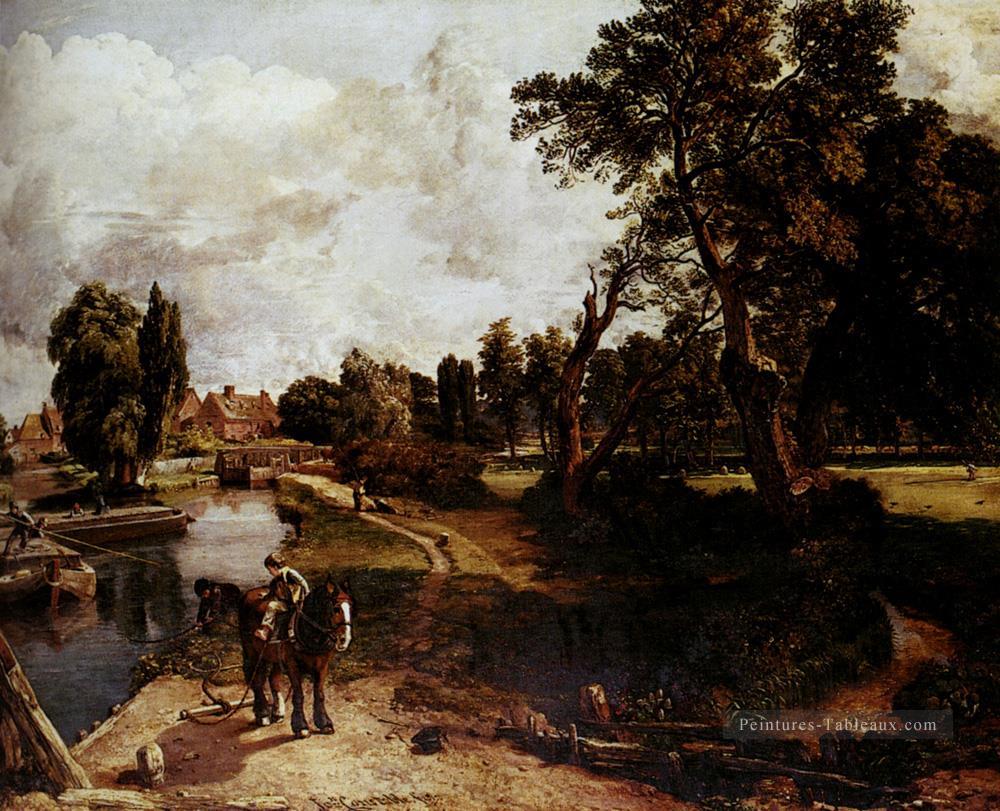 Flatford Mill romantique John Constable Peintures à l'huile